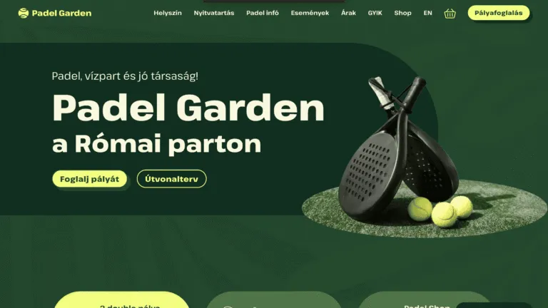 The Padel Garden website